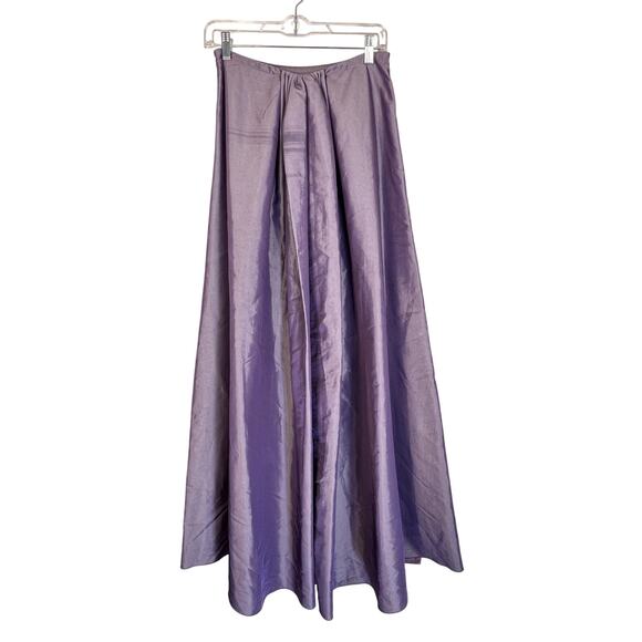 Express Purple Iridescent Silky A-line Event Back Pleat Maxi Skirt Size 5/6 - Picture 4 of 8